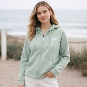 The North Face Sage Green Full Zip Hoodie Small Athleisure